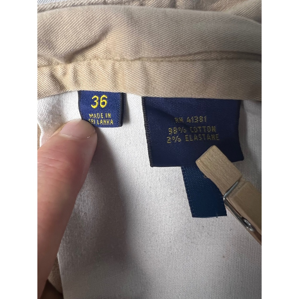 Polo Ralph Lauren Mens 36 Khaki Stretch Classic Fit Chino Shorts Cotton Blend - Picture 4 of 12